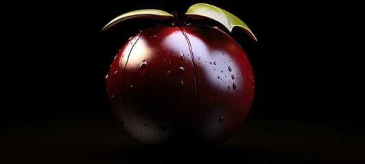 realistic photo of a glossy mangosteen ,generative AI