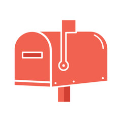 Red Mailbox Vector Illustration