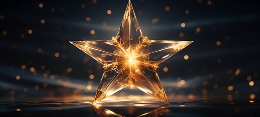 realistic photo of a glossy star,generative AI