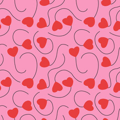 seamless pattern with hearts