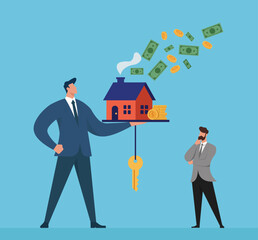 Real Estate Investment Deal, Mortgage & Home Loan, Property Purchase Decision, Passive Rental Income, House Key Ownership Transfer, 