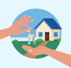 Home Key Handover for New House Purchase and Real Estate Deal, Key Handover, New Home Ownership, Real Estate Transaction, House Buying Process, Property Transfer