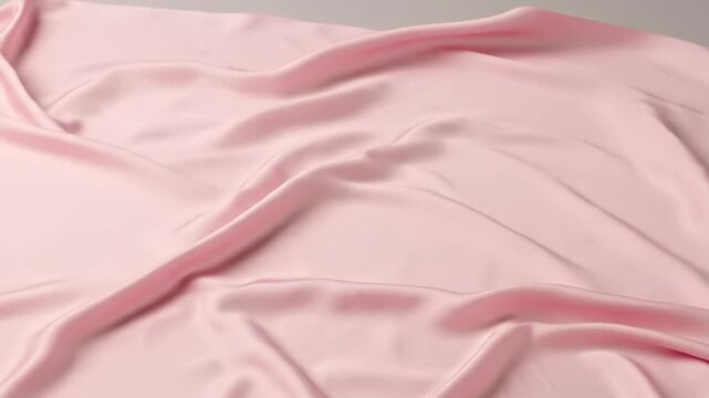 a close-up view of pink fabric with smooth folds and creases . use as multipurpose tittle intro, background. product mockup. motion graphics background