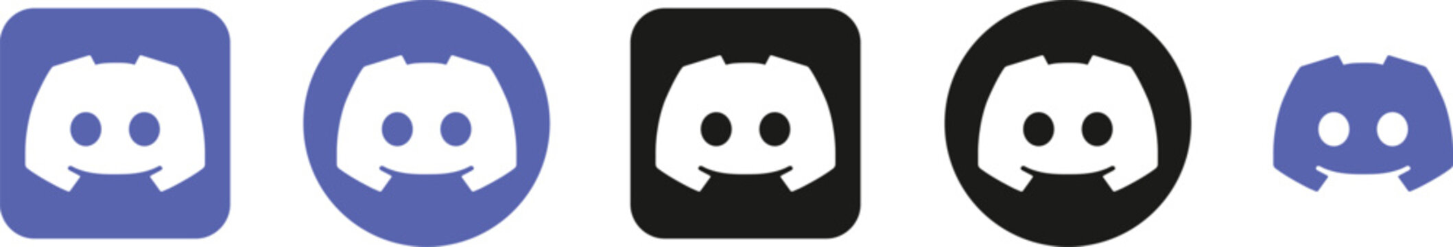 Discord Logo Icon Vector Set