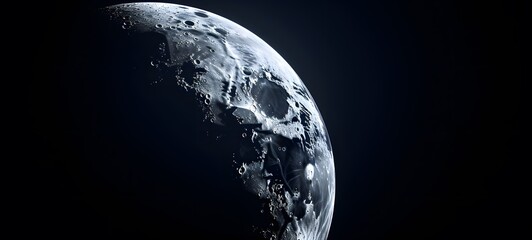 realistic photo of a glossy moon ,generative AI