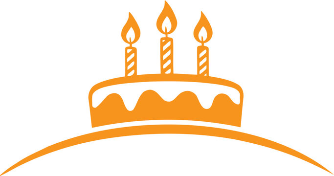 Celebratory cake with three cand page