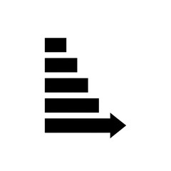 Vector image collection features minimalist bar charts with directional arrows, illustrating business growth, financial decline, & strategic progression for professional data visualization