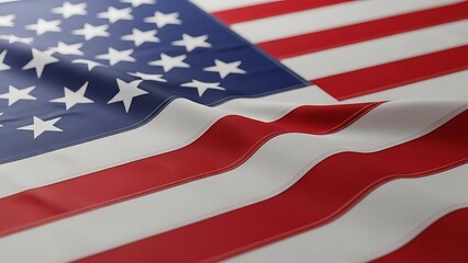 Obraz premium American flag close up with stars and stripes