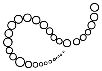 Obraz premium Abstract Infinity Symbol Formed by Varying Sized Circles Flowing in a Curve
