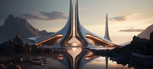 realistic photo of a glossy Holy place ,generative AI