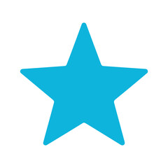 Fototapeta premium Blue Star Icon Vector Illustration