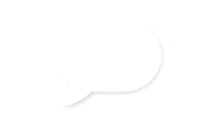 Abstract communication concept featuring an empty speech bubble on a white background.