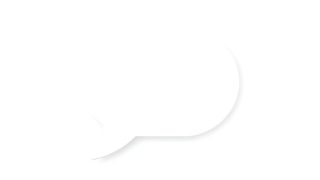 Abstract communication concept featuring an empty speech bubble on a white background. - Powered by Adobe