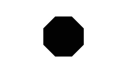 Black octagonal shape