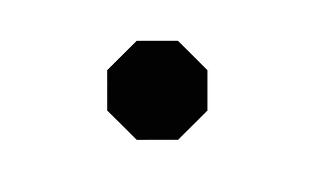 Black octagonal shape
