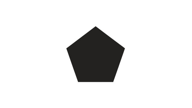 Black pentagon shape