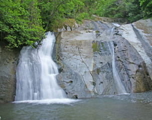 A view from Ormanli Village Waterfall in Erdek Town, Balikesir, Turkey.
