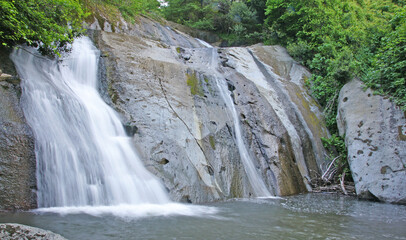 A view from Ormanli Village Waterfall in Erdek Town, Balikesir, Turkey.