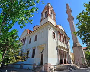 Obraz premium Located in Ayvalik, Turkey, Saatli Mosque was built as a church in the 19th century. It was converted into a mosque by the Turks.
