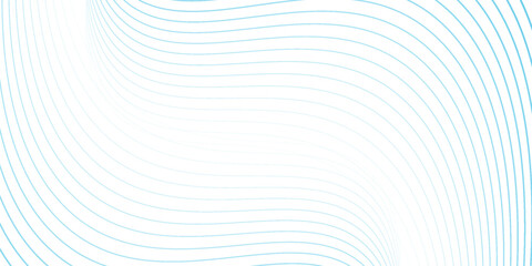 Abstract blue smooth waves on white background.Vector illustration.