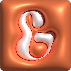 3D Colorful Glossy Alphabet Letter G Icon