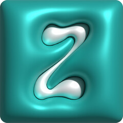 3D Colorful Glossy Alphabet Letter Z Icon