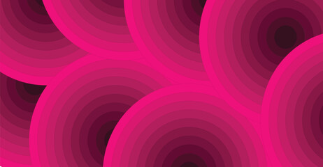 Abstract background with repeating concentric pink and magenta circles creating a vibrant, modern pattern.