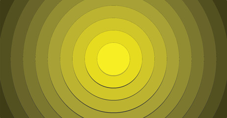 Abstract graphic design featuring concentric circles radiating from a bright yellow center with a gradient color transition.