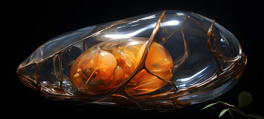 realistic photo of a glossy cocoon ,generative AI