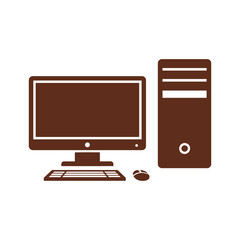 Computer System Icon Illustration