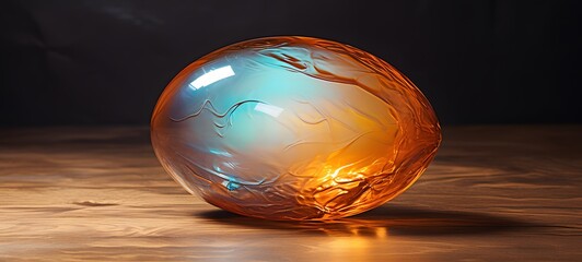 realistic photo of a glossy egg ,generative AI