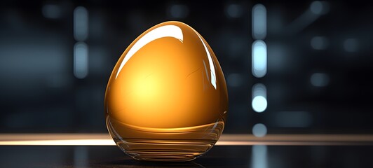 realistic photo of a glossy egg ,generative AI