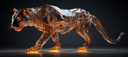 realistic photo of a glossy liger ,generative AI