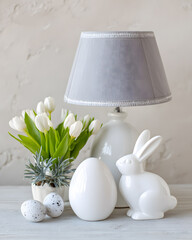 Spring celebration decor cozy home still life bright room close-up