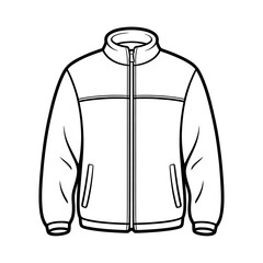A fleece jacket illustration vector style of a coloring page © Ms laiba