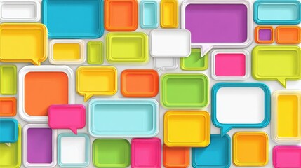 Speech frame, Colorful collection.