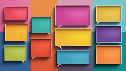 Speech frame, Colorful collection.