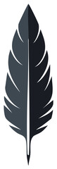 Obraz premium Majestic Stylized Dark Gray Feather Illustration Elegant Vector Design Symbolizing Creativity Writing and Natural Beauty