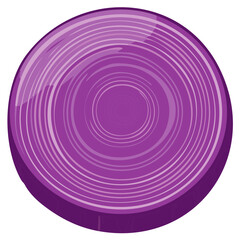 Abstract Purple Circular Design with Swirling Concentric Pattern and Glossy Finish Creates Optical Illusion
