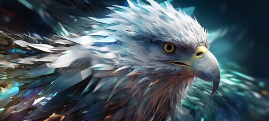 realistic photo of a glossy white Griffin,generative AI