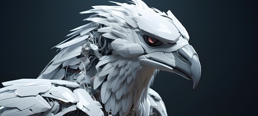 realistic photo of a glossy white Griffin,generative AI