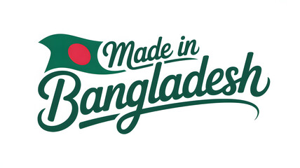 "Made in Bangladesh" product origin logo with flag icon graphic.