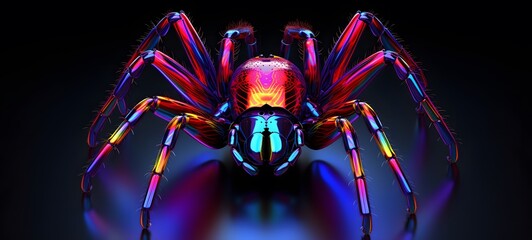 realistic photo of a glossy spider ,generative AI
