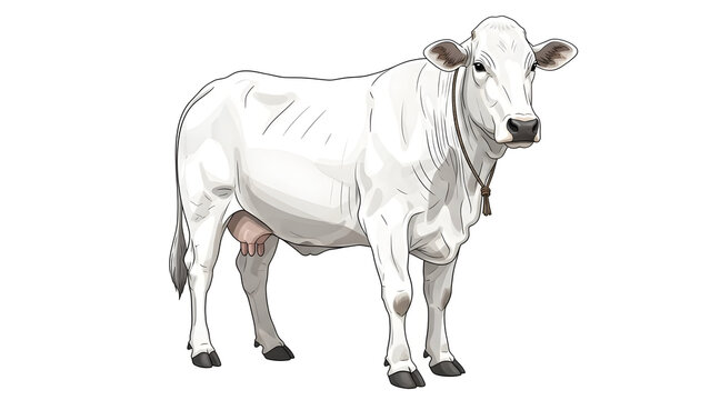 cow isolated on white background