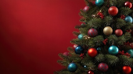 Growth through strategic branding is highlighted in a festive holiday scene of a lush Christmas tree with ornaments.