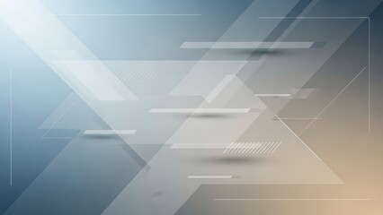 Modern abstract geometric background with overlapping shapes and digital lines