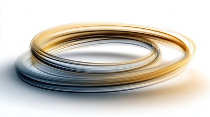 abstract circular motion blur rings isolated on white background