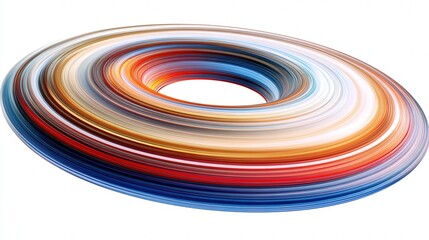 abstract circular motion blur rings isolated on white background