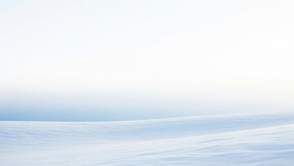 Obraz premium Gentle snow dunes minimalist serene soft white and blue smooth abstract landscape for winter background design.