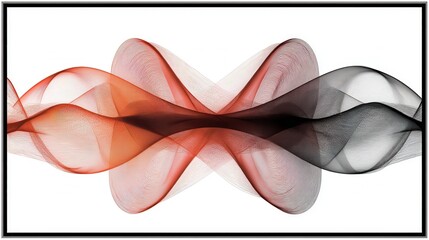 abstract digital art frame concept isolated on white background